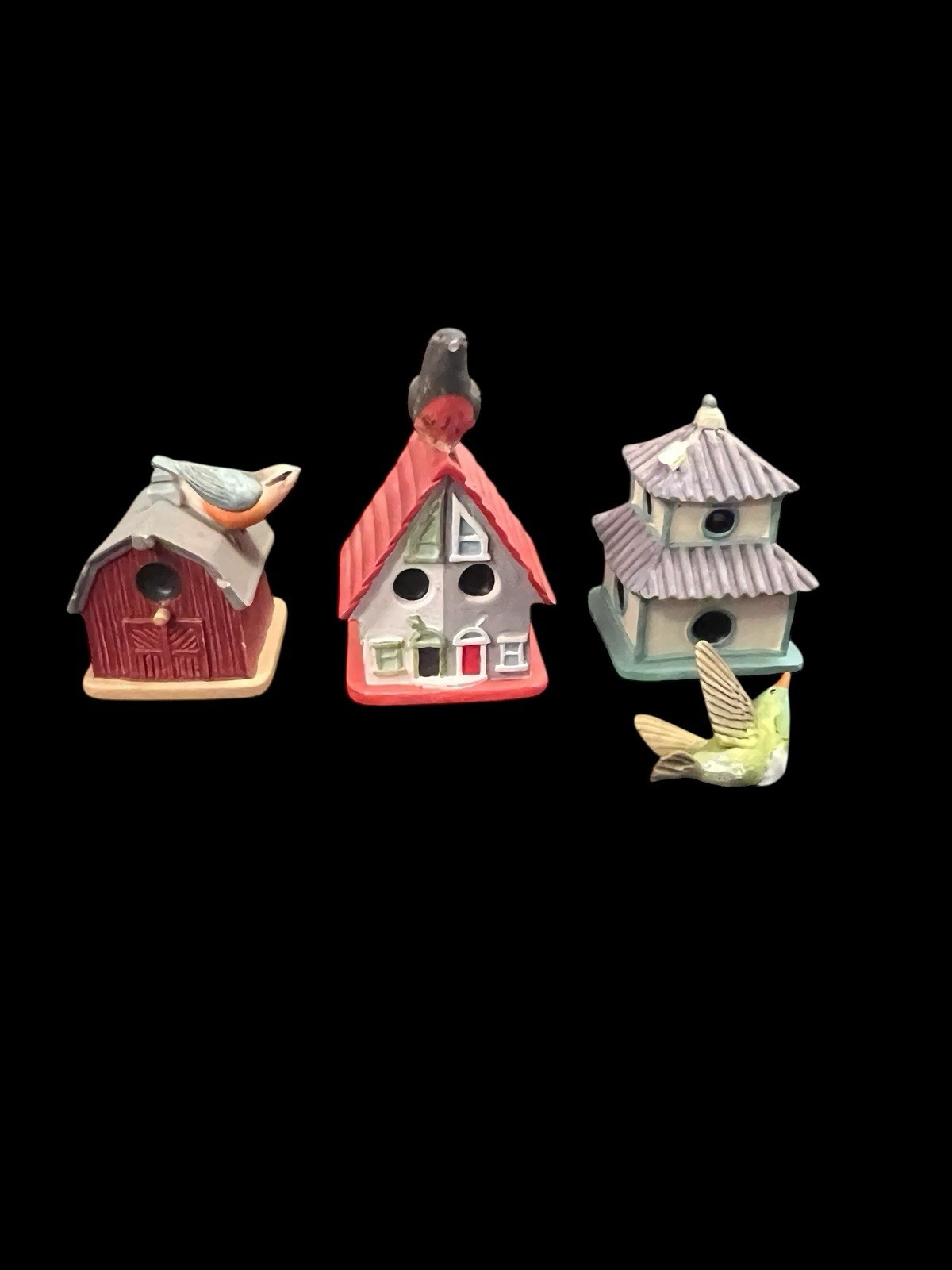 21 Lenox Mini Bird House 1″ Inch Collection Mixed Lot 12 Damaged See Notes