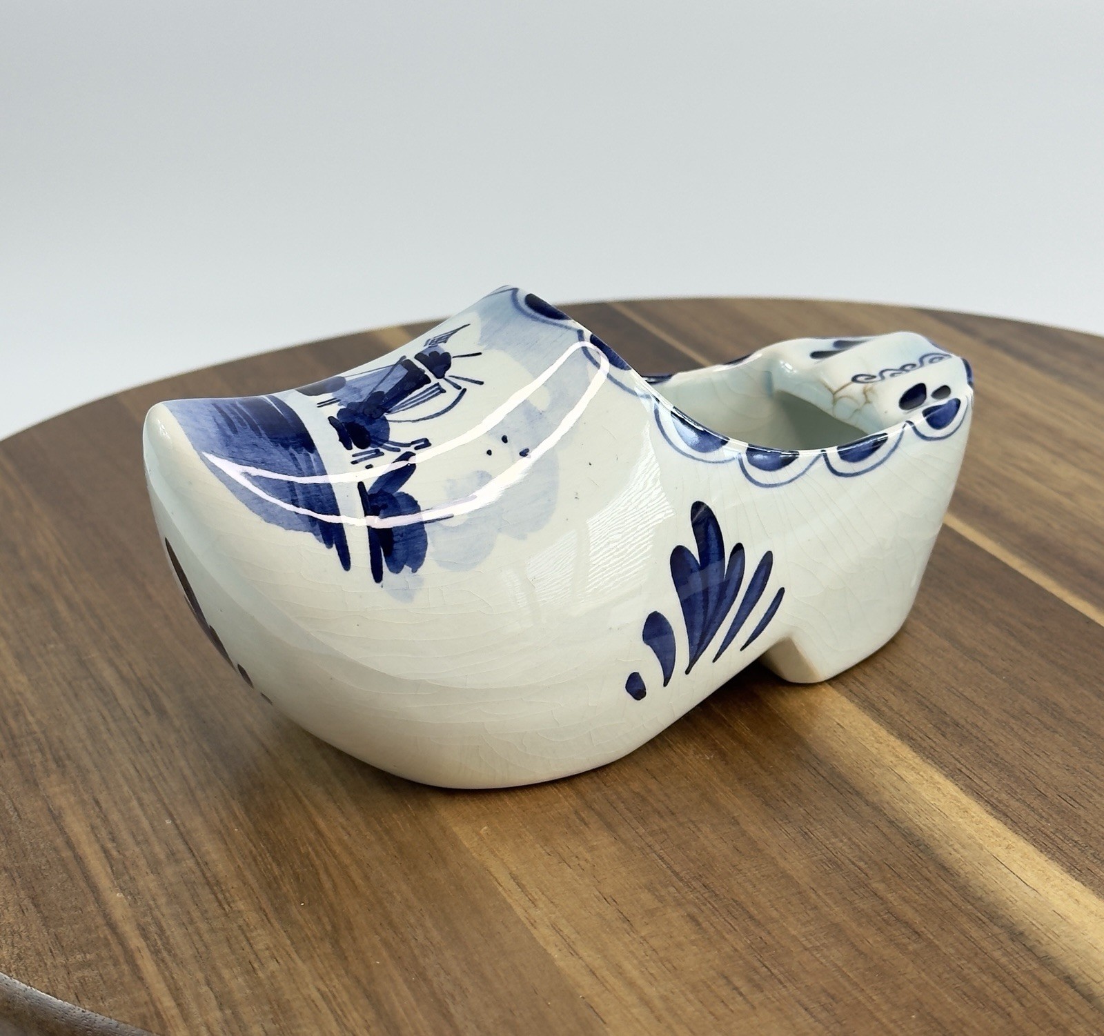 Delft Porcelain Dutch Shoe Hand Painted Holland
