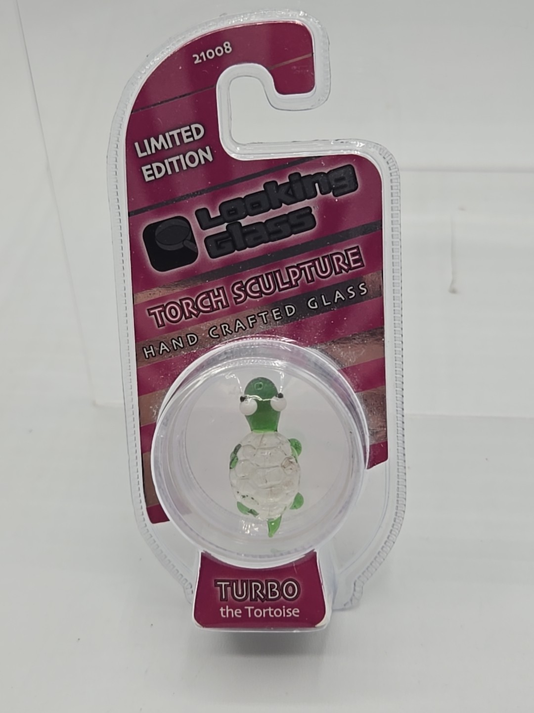 Limited Edition, Looking Glass Torch Sculpture/ Turbo the Tortoise Hand Crafted