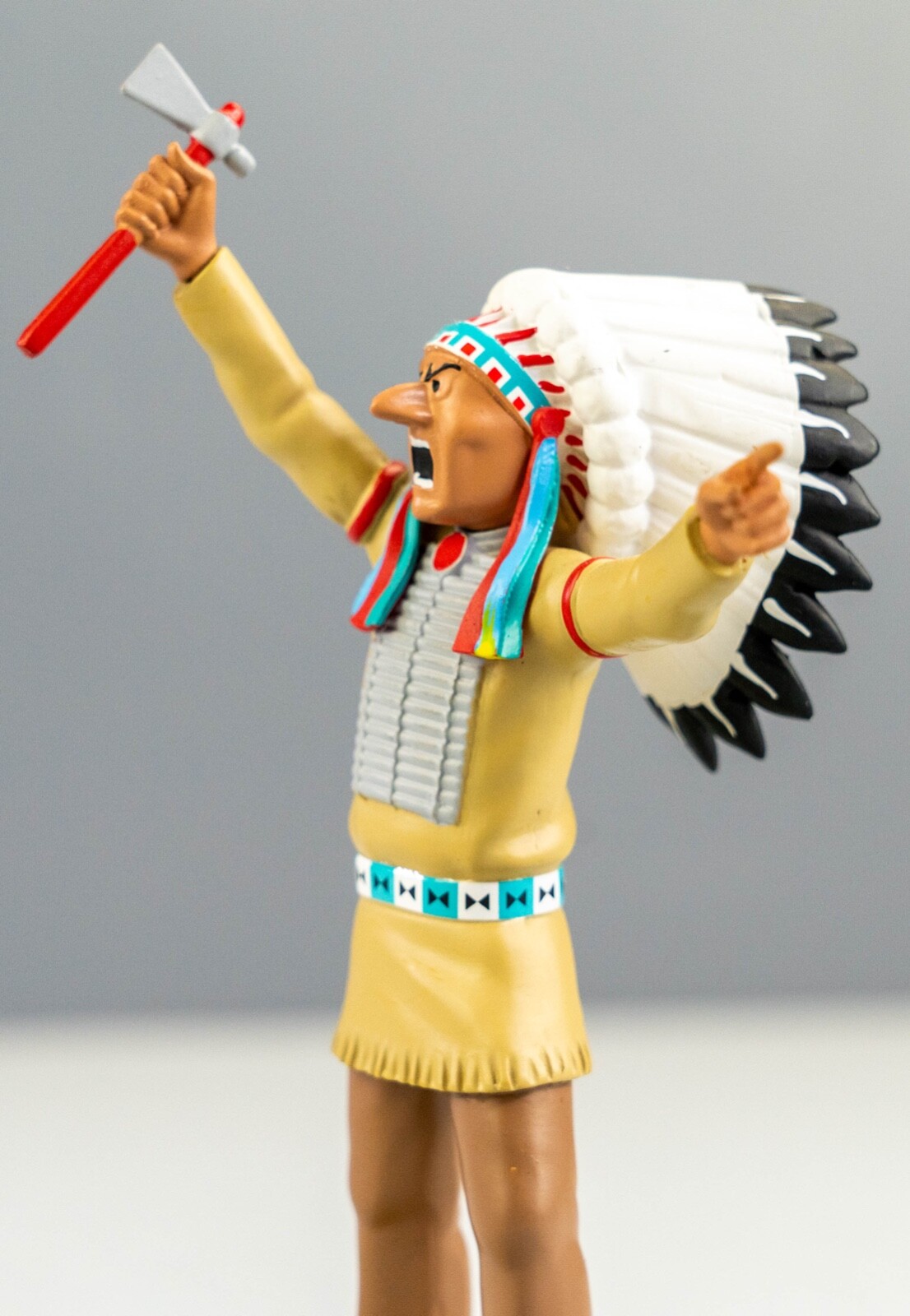 Moulinsart Tintin Figurine 42249 Indian Chief America Resin Officielle Figure 42