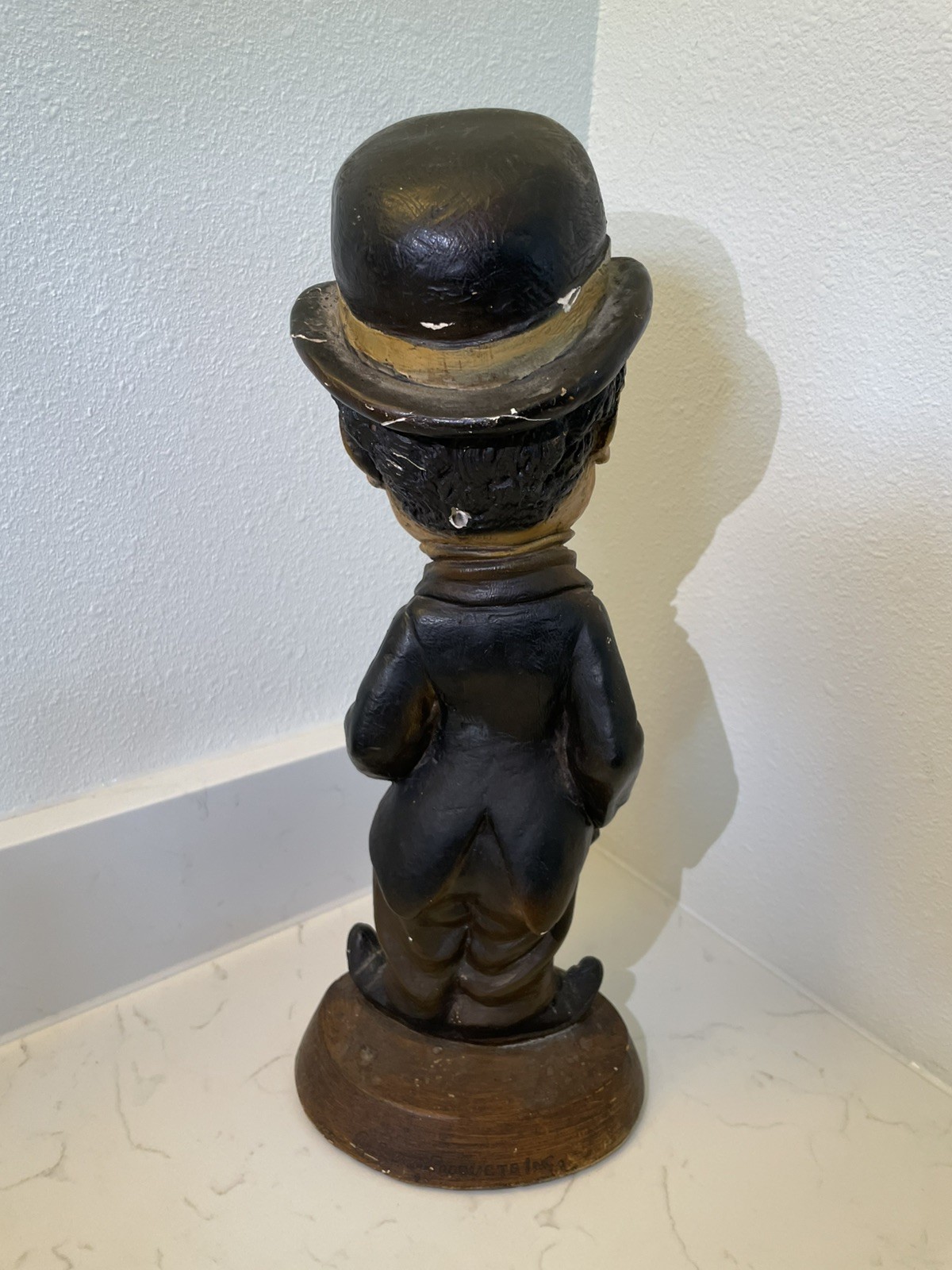 Authentic 1971 Rare Vintage Charlie Chaplain ESCO Chalkware Sculpture 15”