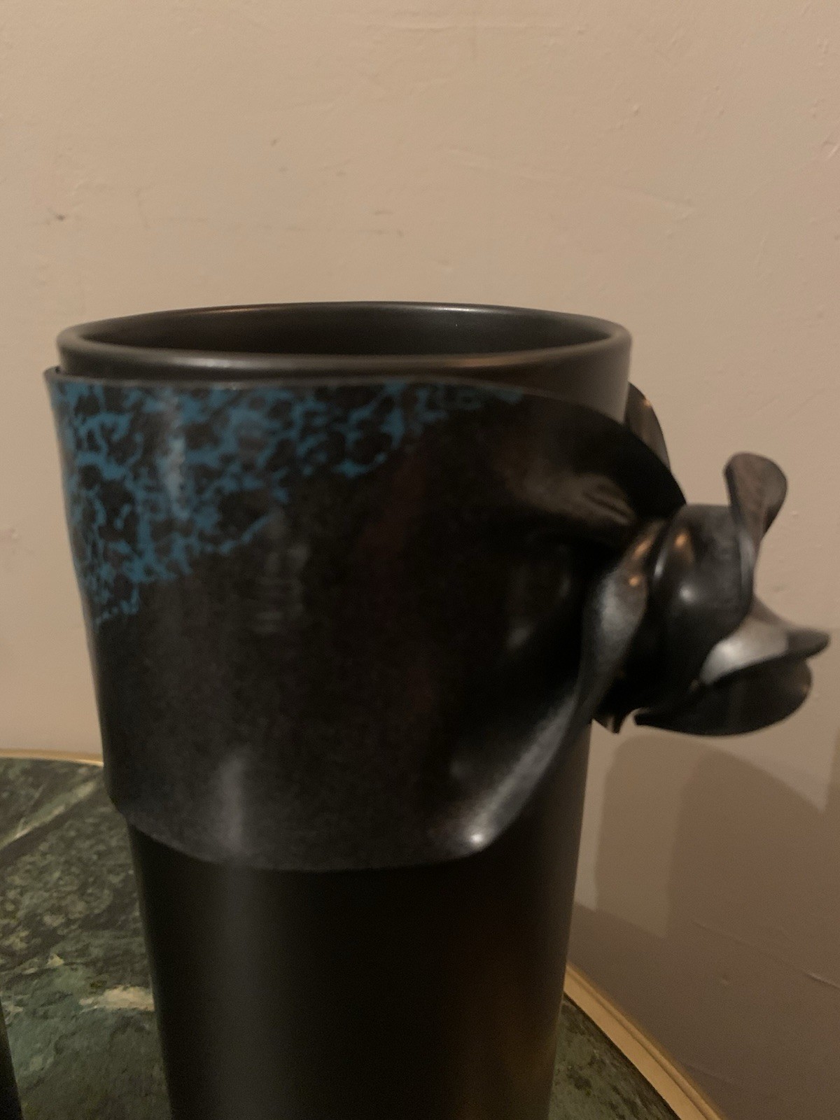 Lindt-Stymeist Matte Glazed Black Ceramic Made In Japan 1980-1990