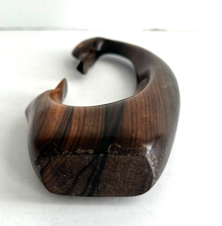 Mid-Centiry Modern Swans Wood & Brass Attributed to Charles Marcak Folk Artist