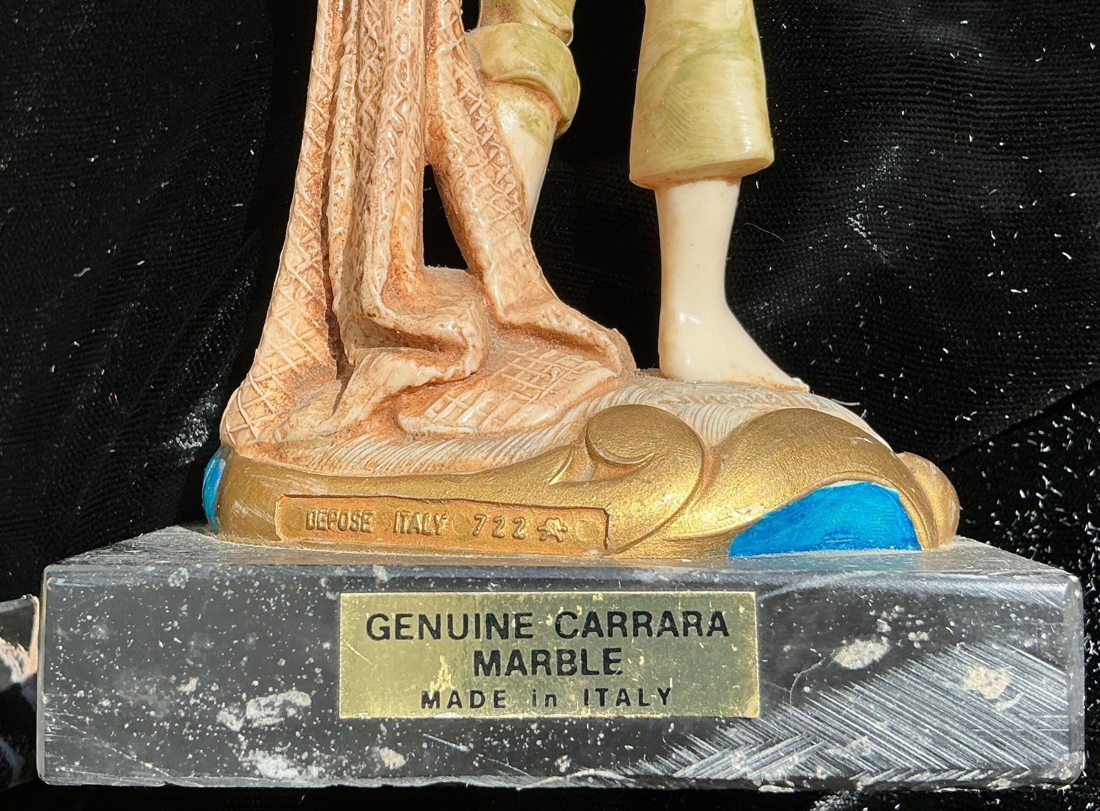 Vintage Figurines – Genuine Carrara Marble, made in Depose Italy. #721, 722, 727