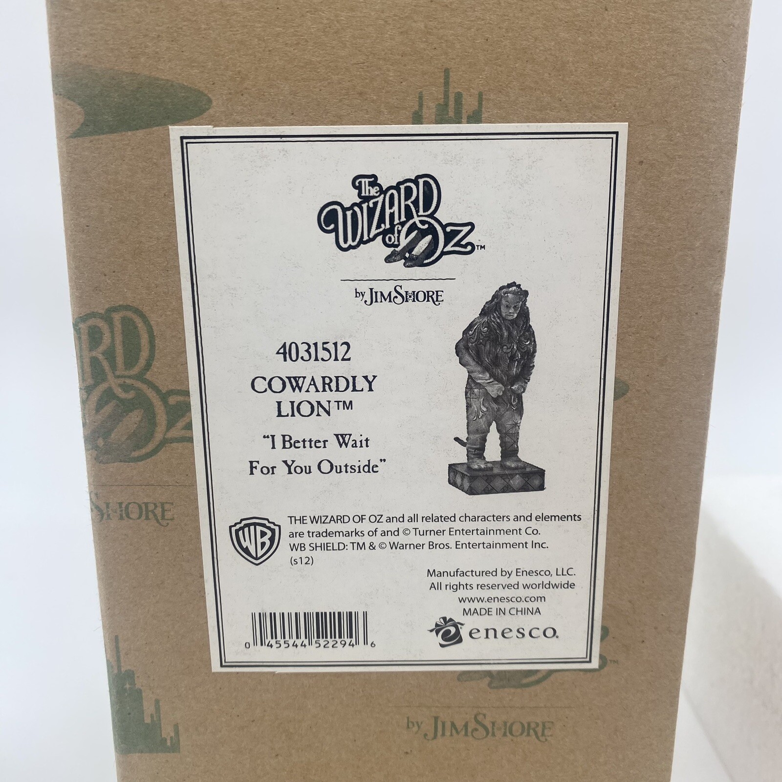 Jim Shore Wizard of Oz Cowardly Lion – I Better Wait For You Outside NEW In Box
