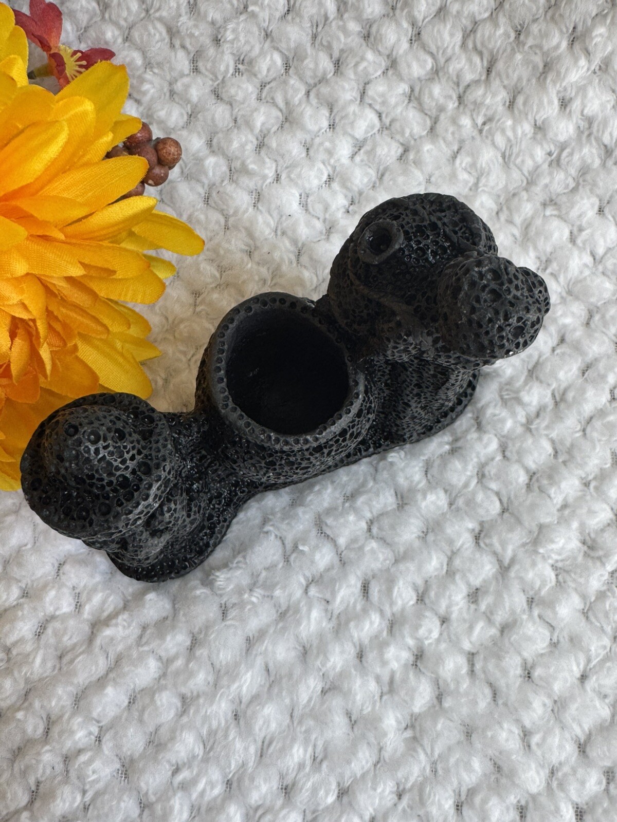 Vintage Lava Stone Figurine-Wimean With Camel & Vessel-Mid Eastern/N. Africa Sty
