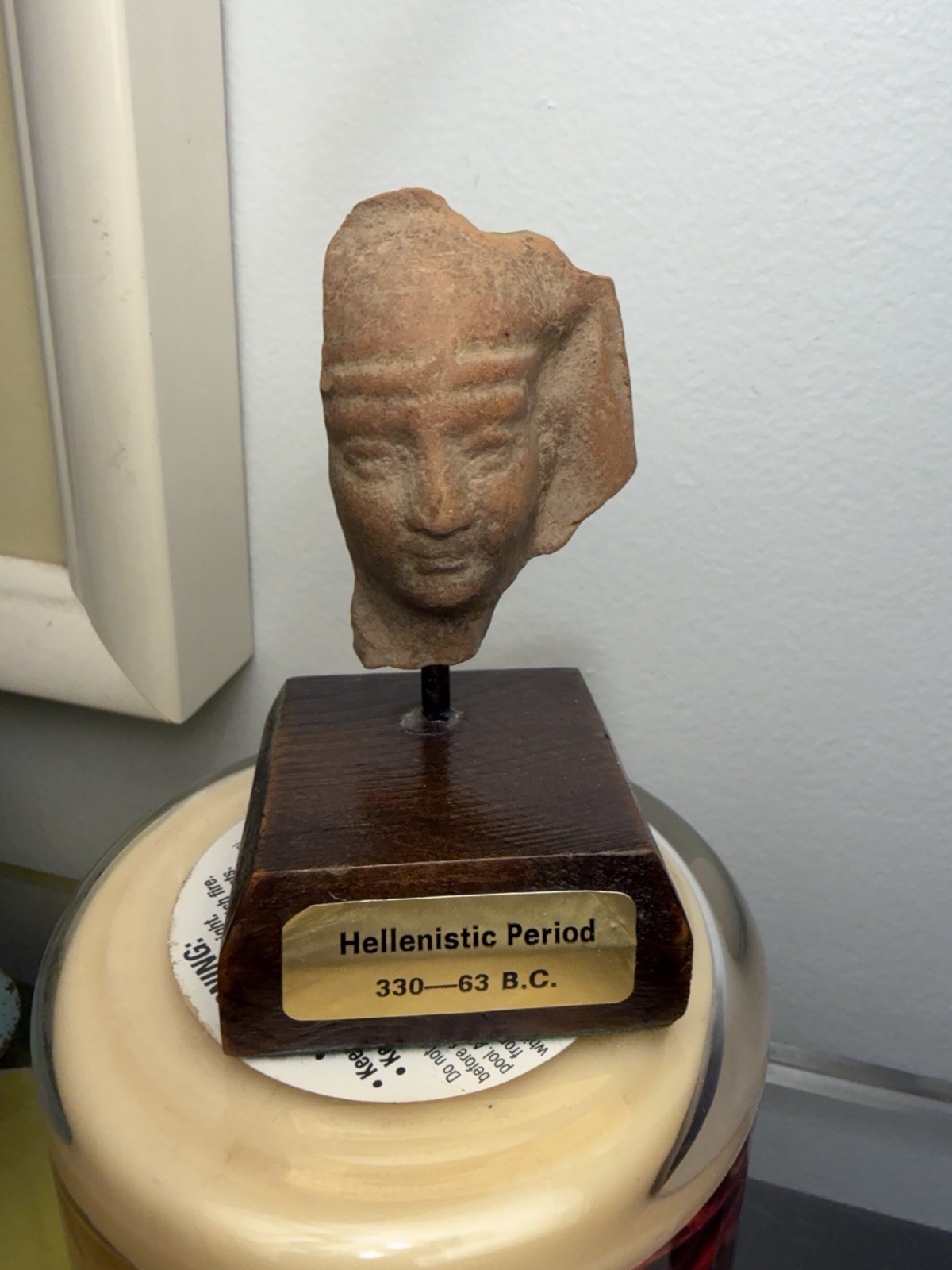 Hellenistic Period terra-cotta ￼Fragment face 330-63 B.C.