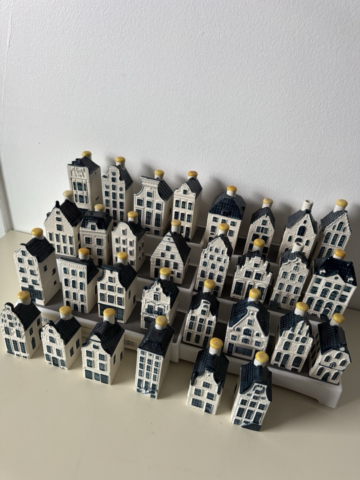 VTG KLM Blue Delft Houses Lot Of (30) Miniatures
