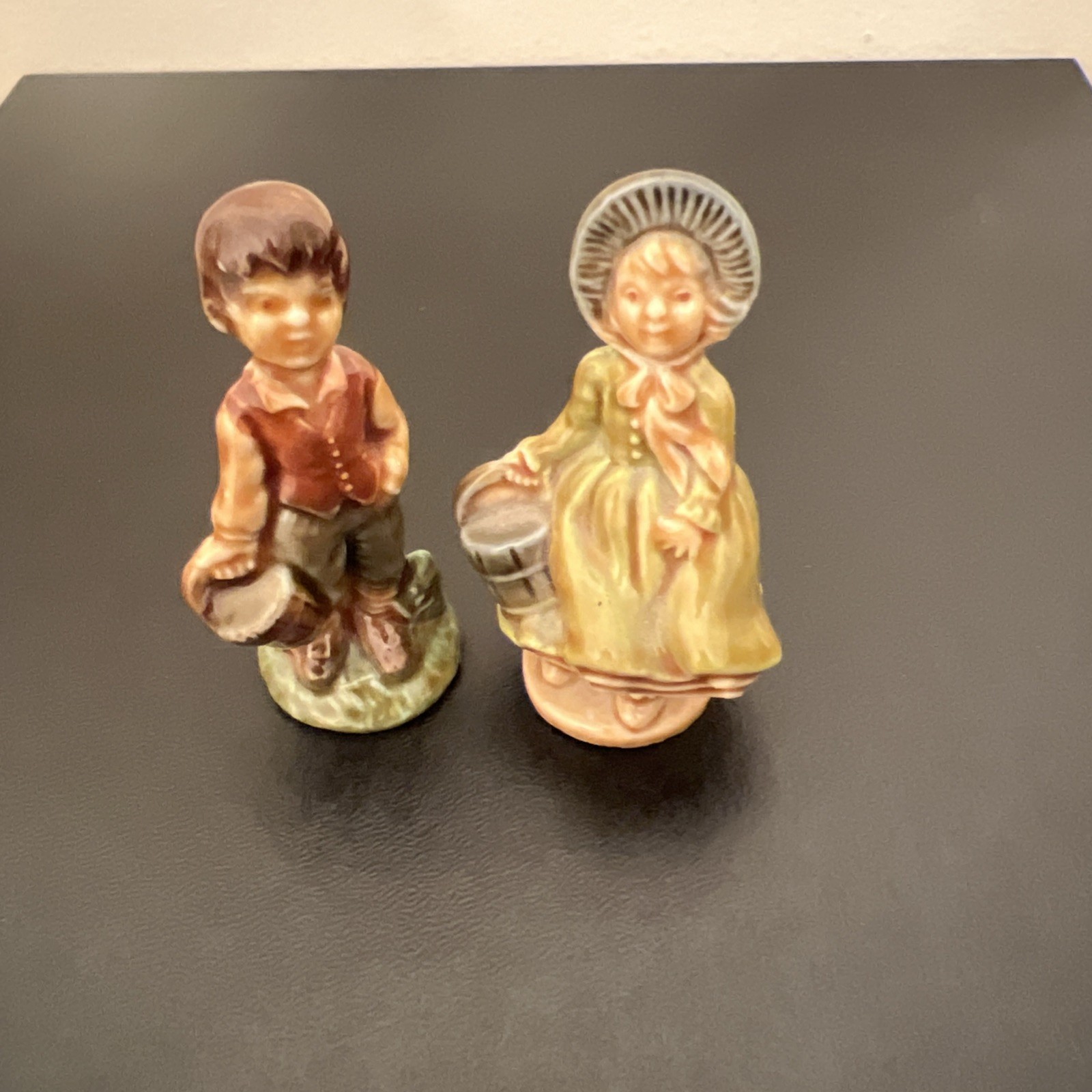 Vintage Wade Whimsies Jack and Jill Nursery Rhyme Figurines Mid 20th Century
