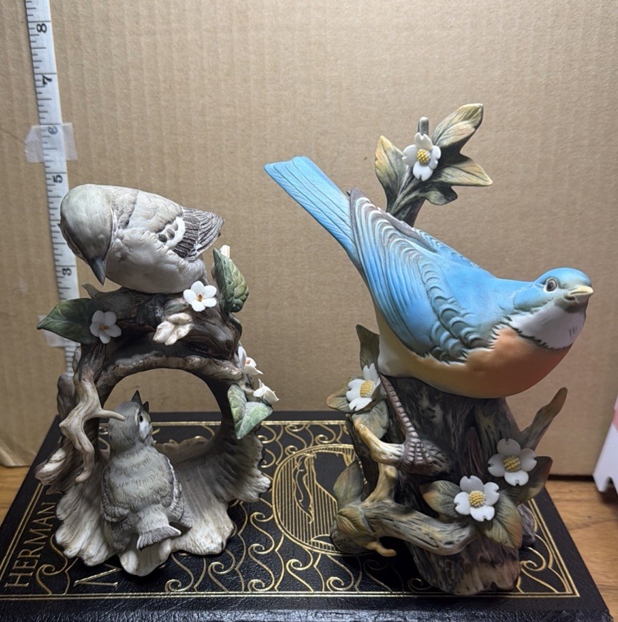 Lot Of 2 Masterpiece By Homco Bird Figurines