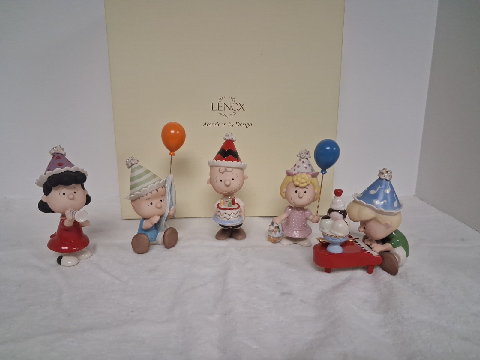 Lennox Peanuts Birthday Party Set Of 5 Missing Snoopy And Woodstock