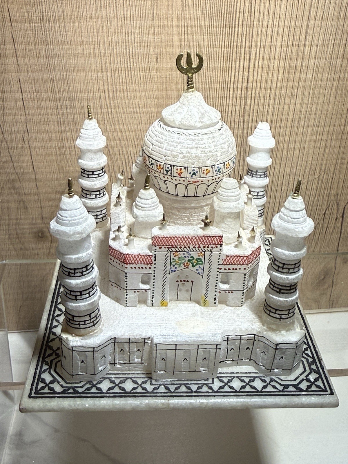 Handmade Marble Taj Mahal Miniature Agra India Souvenir Collectible Artisan Art