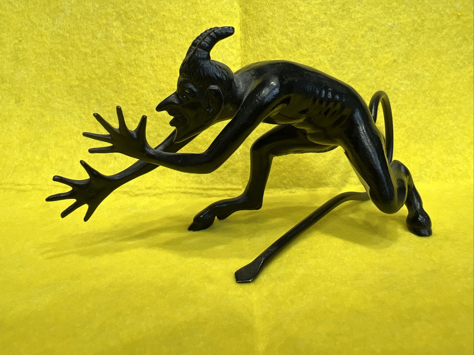 Soviet Russian Kasli Cast Iron Metal Mephistopheles Devil Figurine big