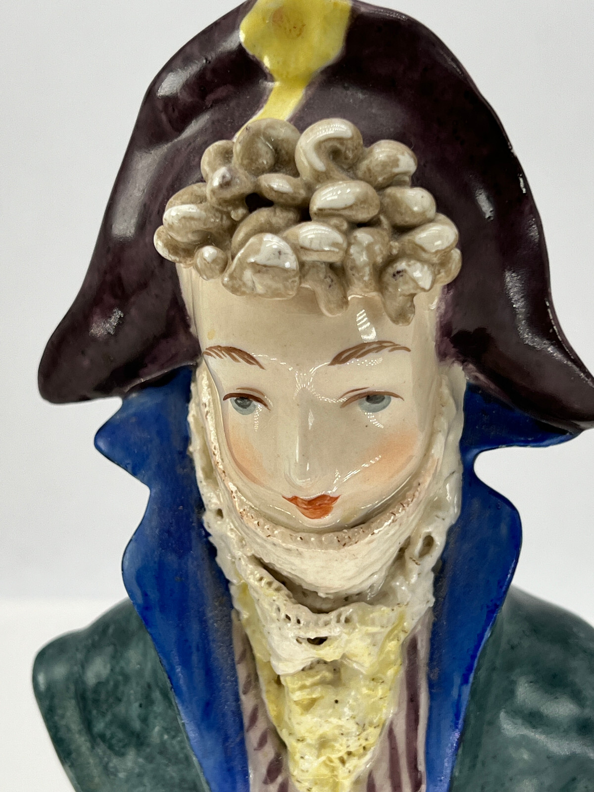 NAPOLEON CORDEY PORCELAIN BUST 8″ FRENCH VICTORIAN DRESS Trenton NJ 1940s