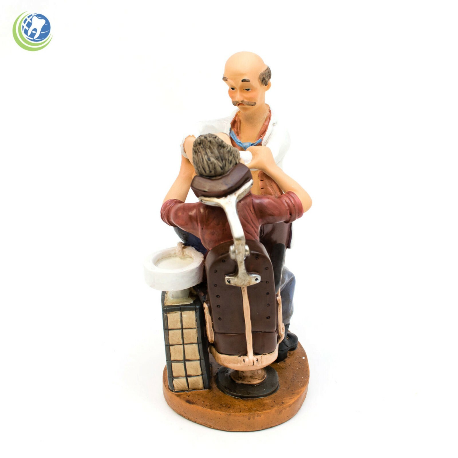 Classic Vintage Dentist Performing Extraction Dental Figurine 3D Large Model