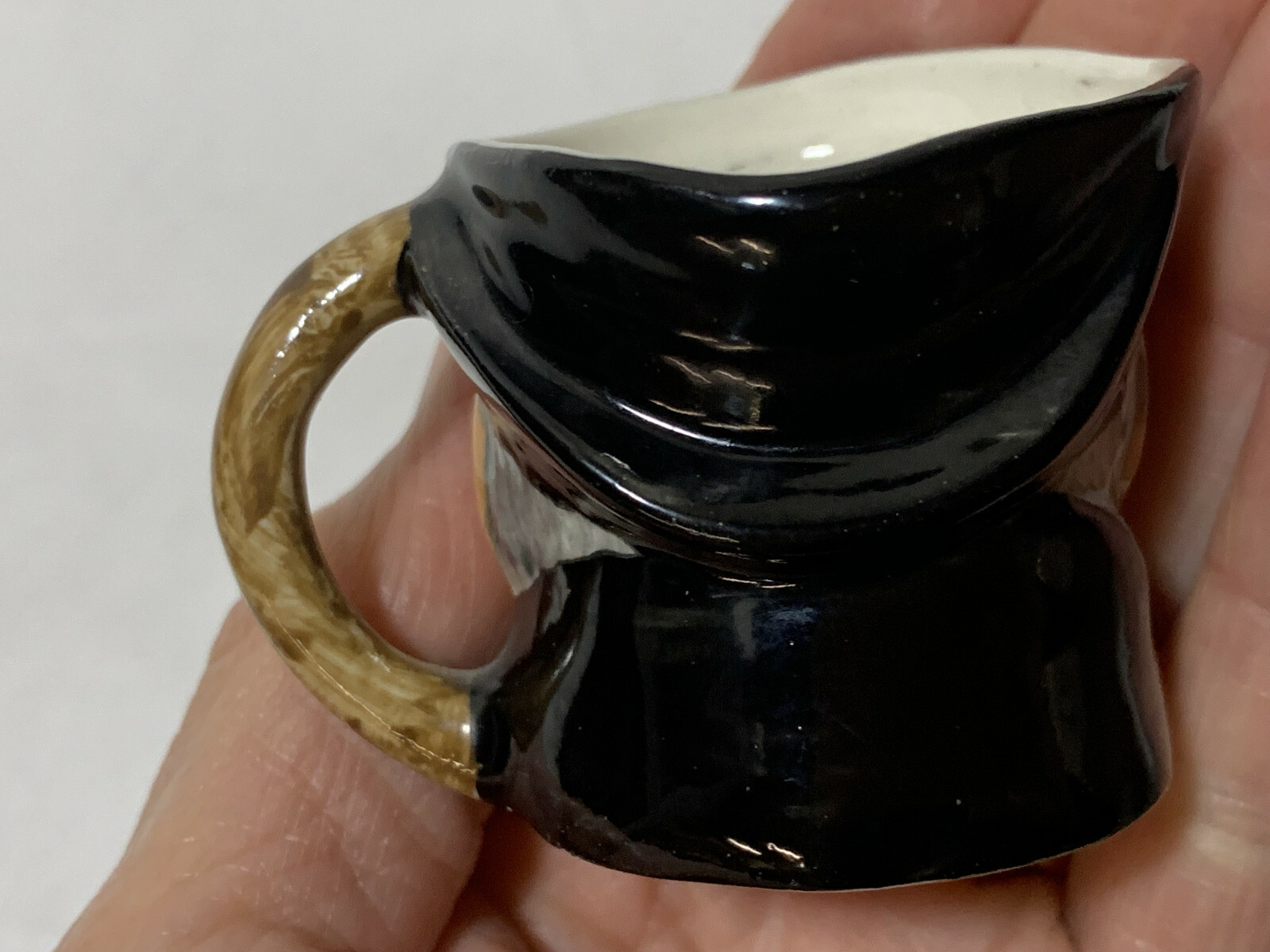 Old Antique VTG Winston Churchill Mini Toby Mug Creamer Snel Ware 1.75″ Tall