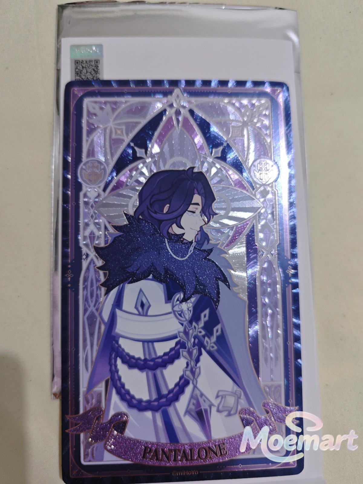 Official Genshin Impact Fatui Pantalone PVC Figure Acrylic Stand Badge Card Set
