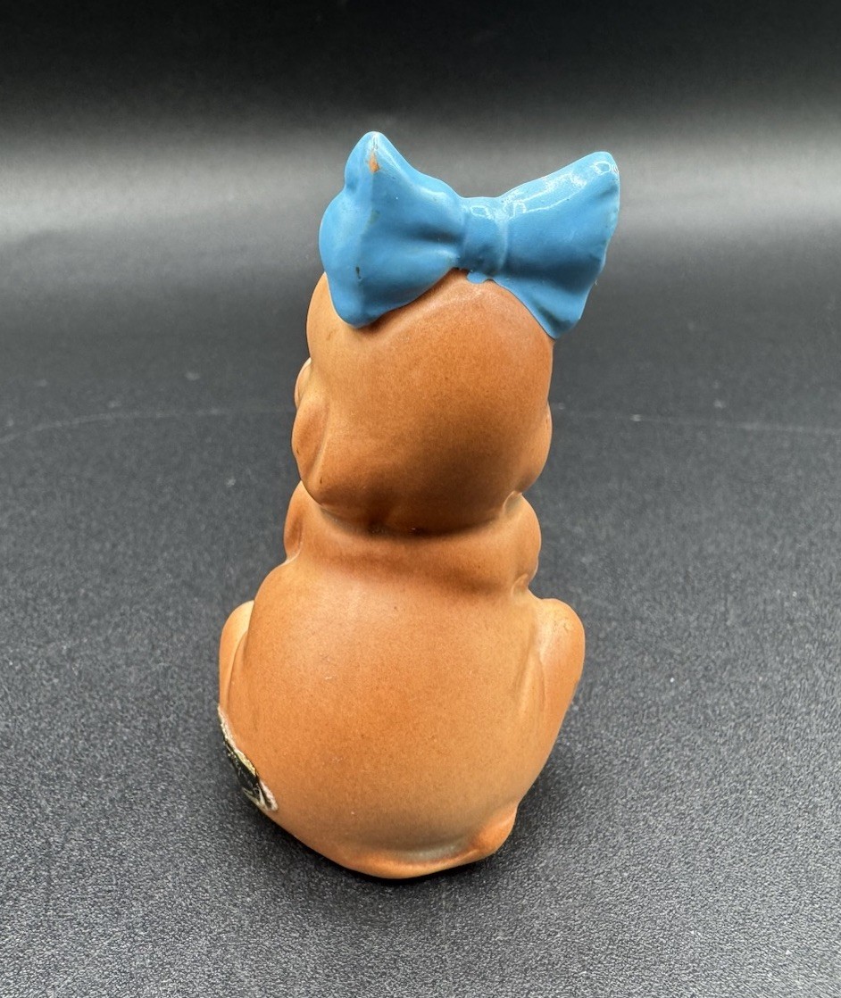 Vintage Josef Originals Baby House Hippo 1960s MCM Small Ceramic Figurine