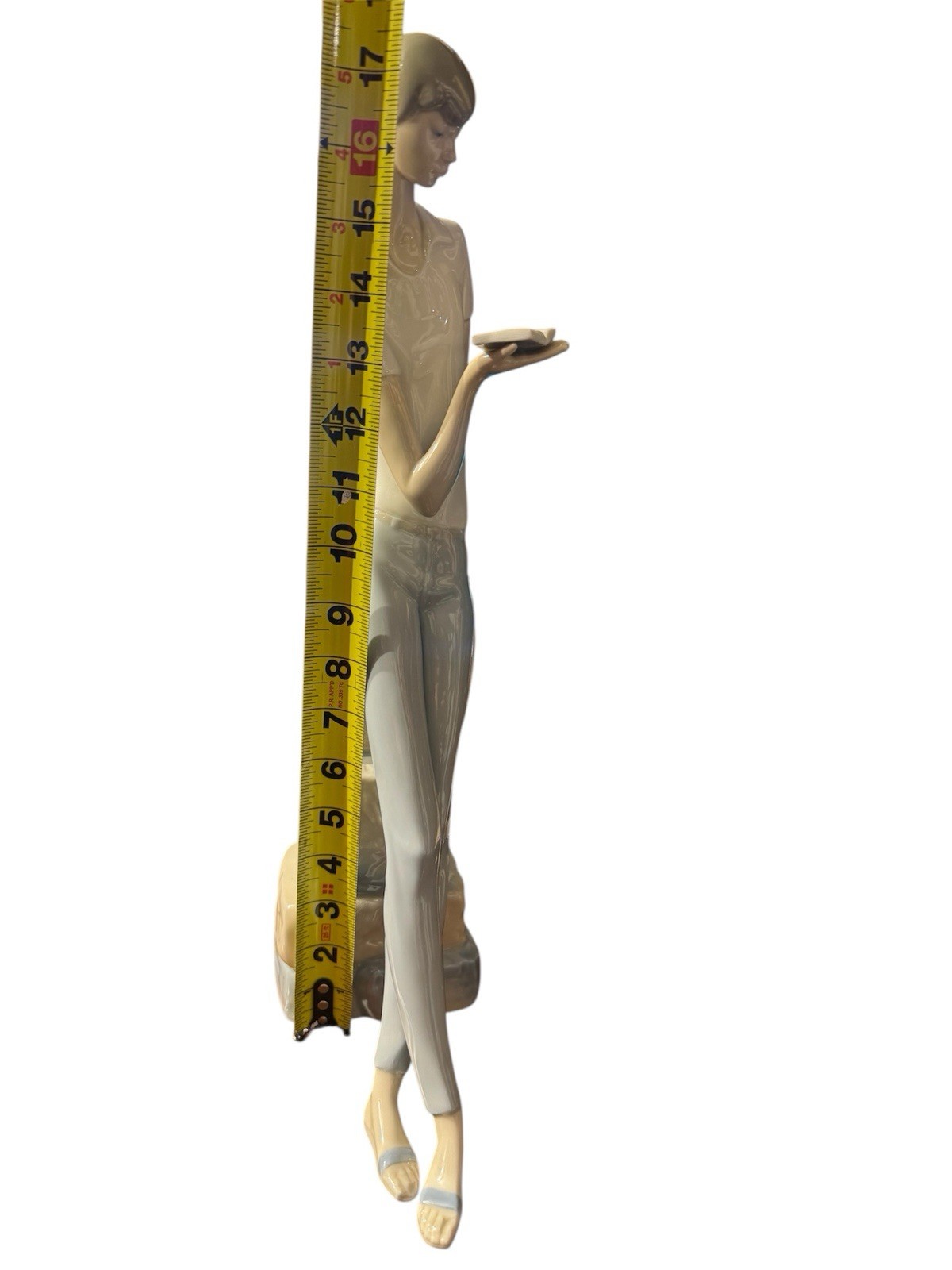 Lladró Large 17.5” Porcelain Figurine Man Reading Book Hand Made Spain Modern