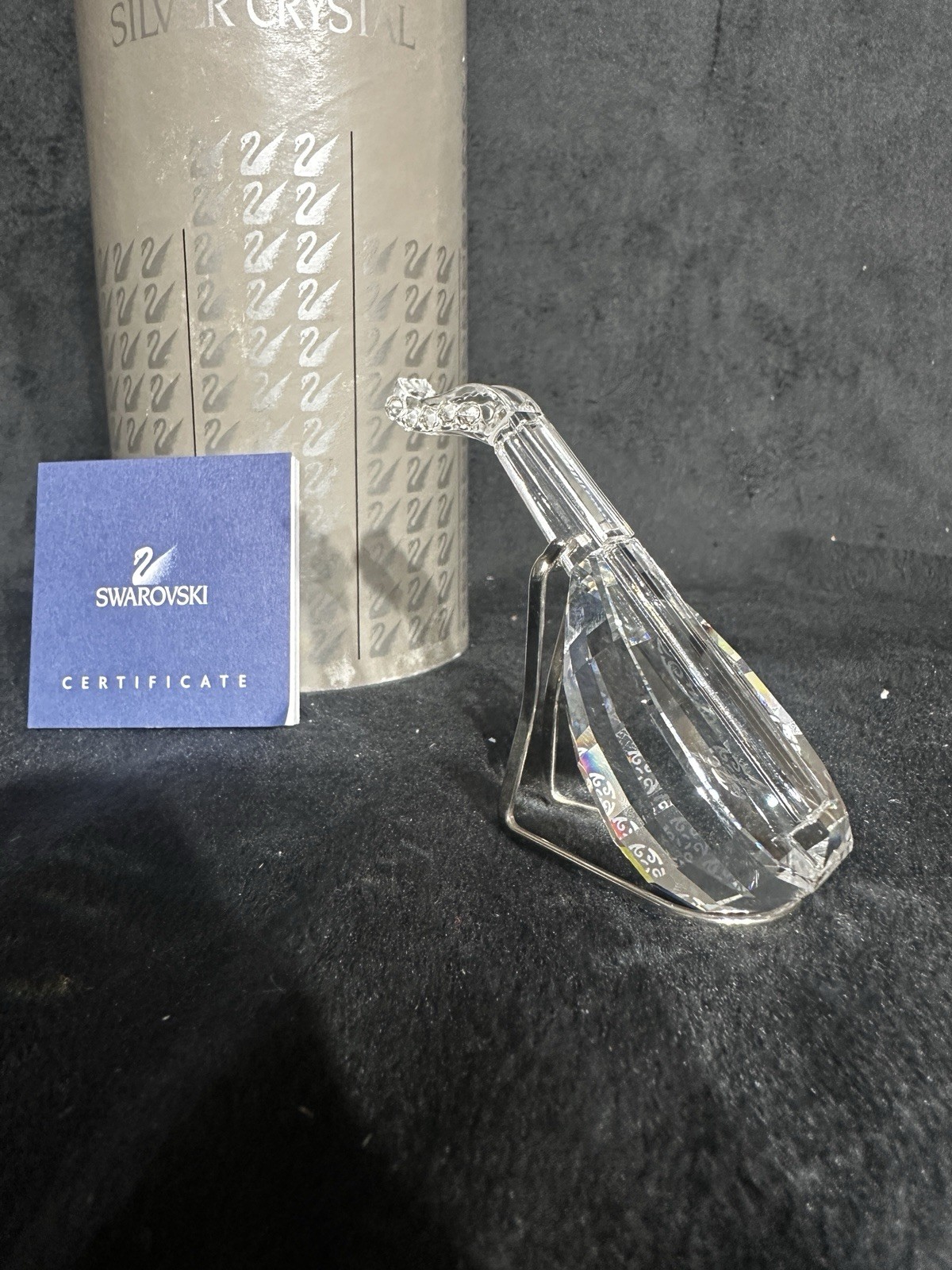Swarovski Crystal Lute Musical Instrument Figurine #169246 Box & COA