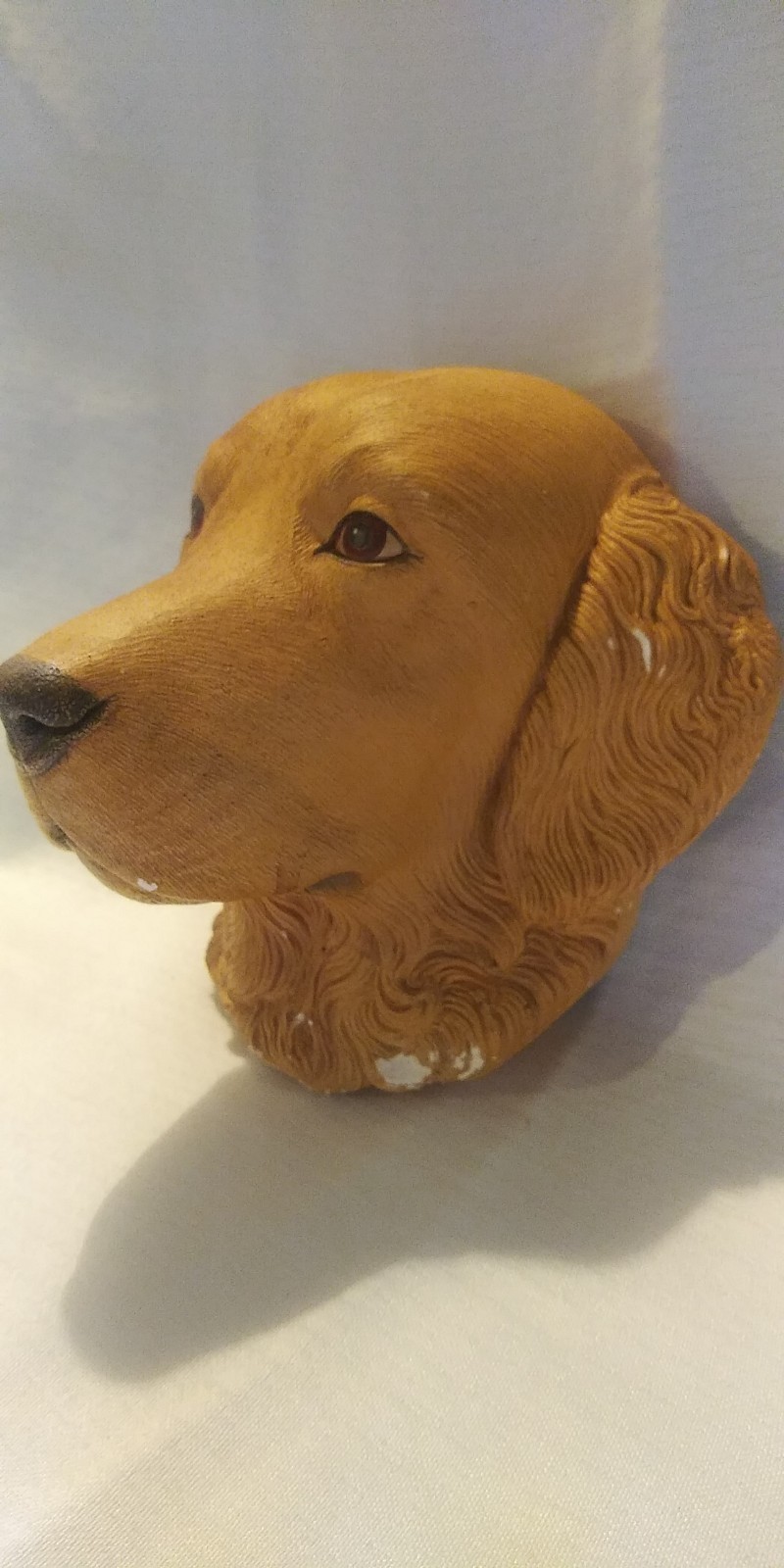 Vintage 1985 Golden Retriever Legend Products Chalkware 3D Wall Plague Rare