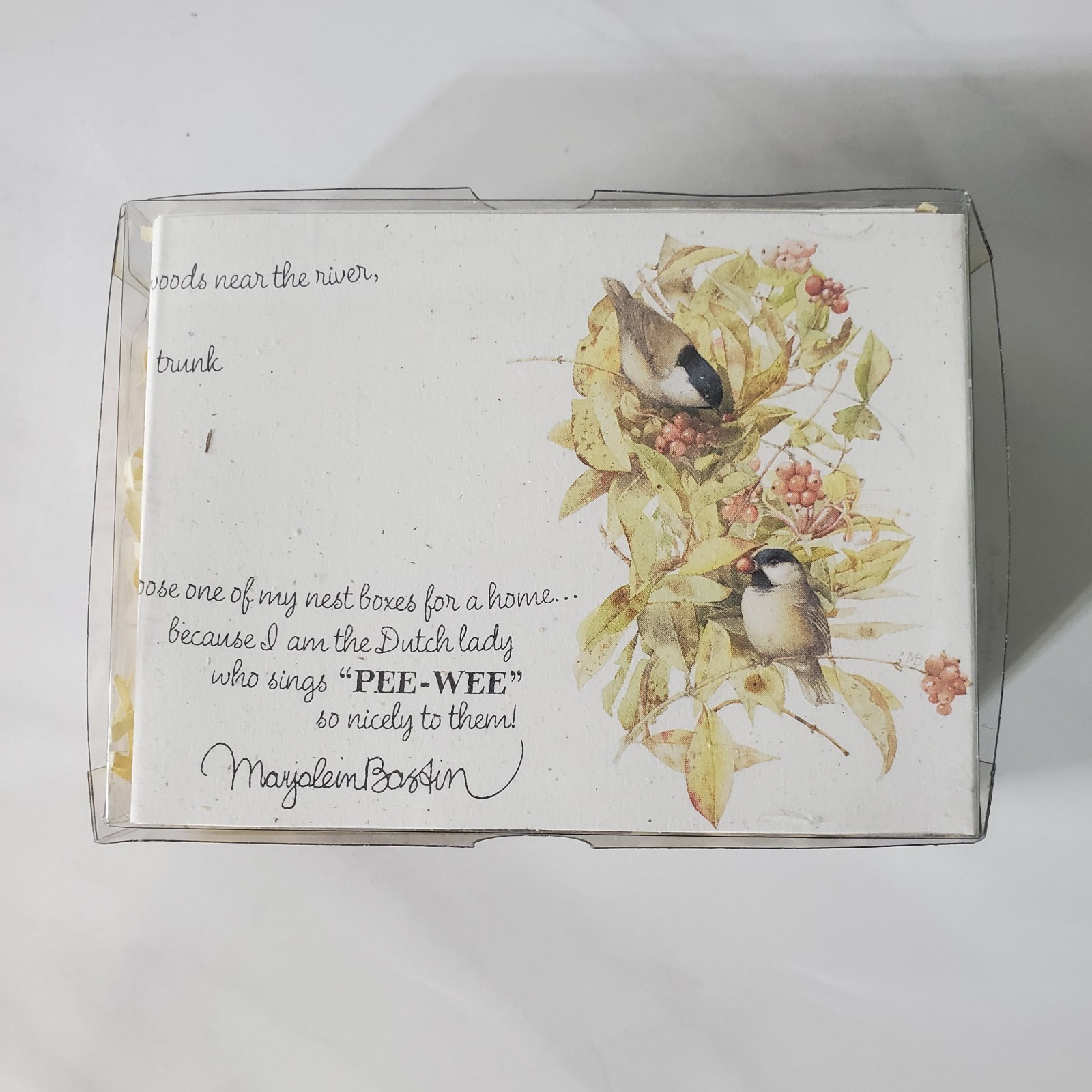 Marjolein Bastin Natures Black Capped Chickadee Birds At My Window Figurine