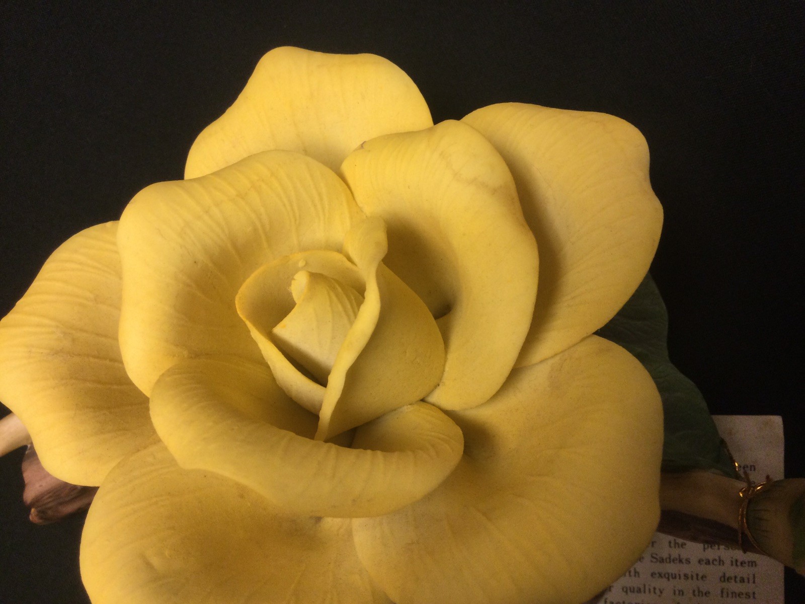 VTG Andrea by Sadek Porcelain Yellow Rose #9668 Copyright 1996