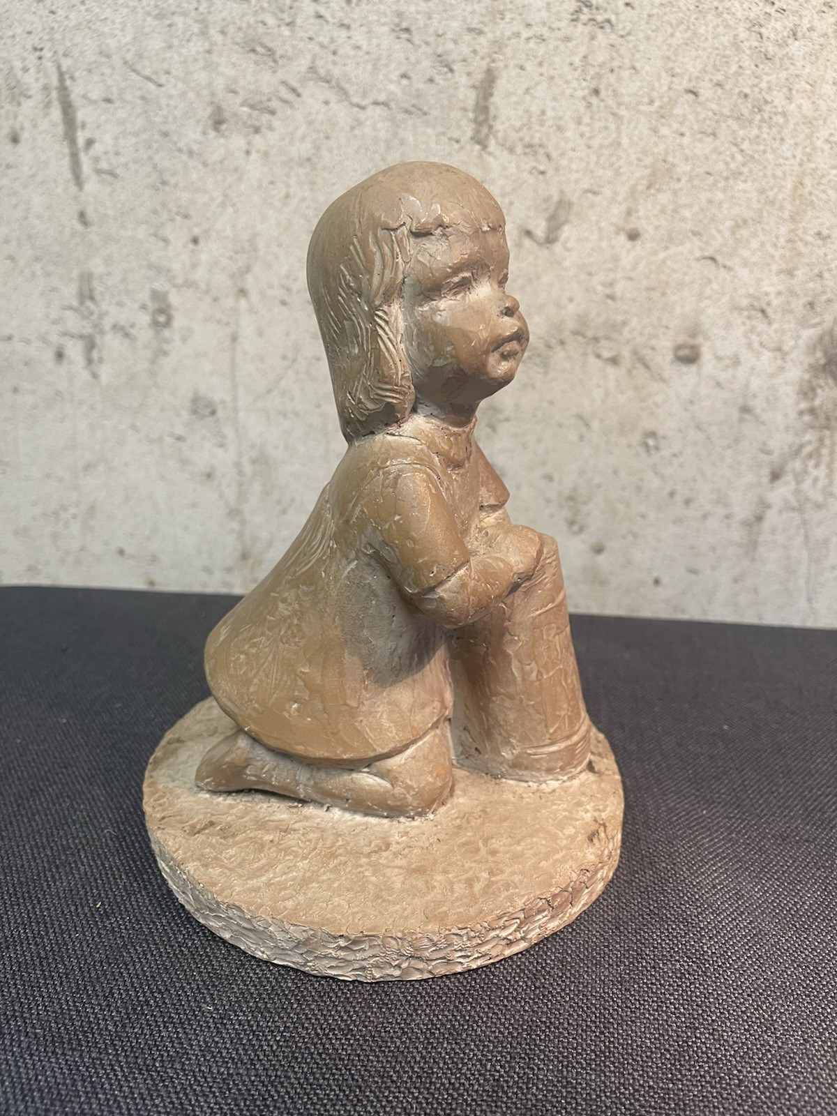 Haeger Pottery , Vintage 1970’s Marty Strubel Figurine: Girl With Bucket