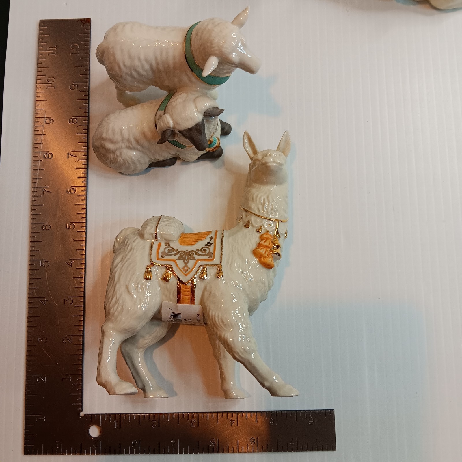 Lenox XMAS First Blessing Nativity 7pc LOT CAMELS LLAMA SHEEP STAR GIRL BOY AB