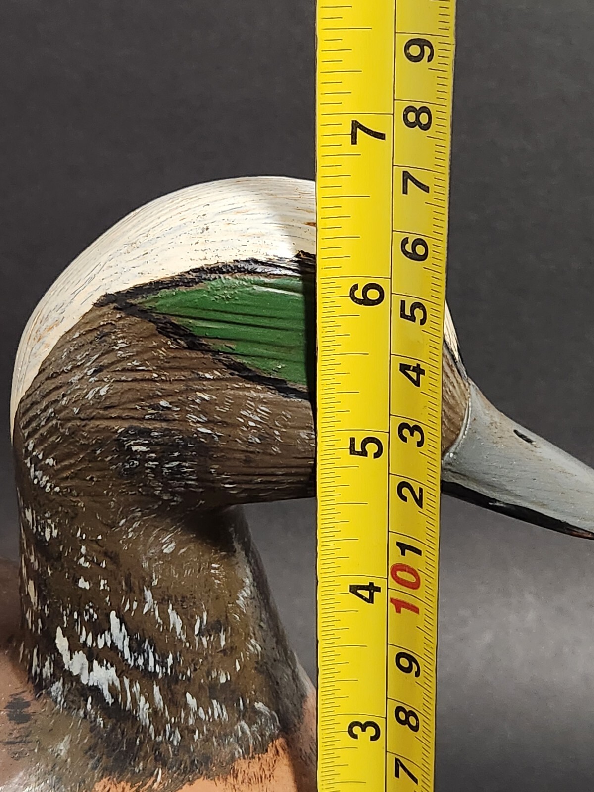 Vintage Wooden Hand Carved Duck Decoy American Wigeon – Signed