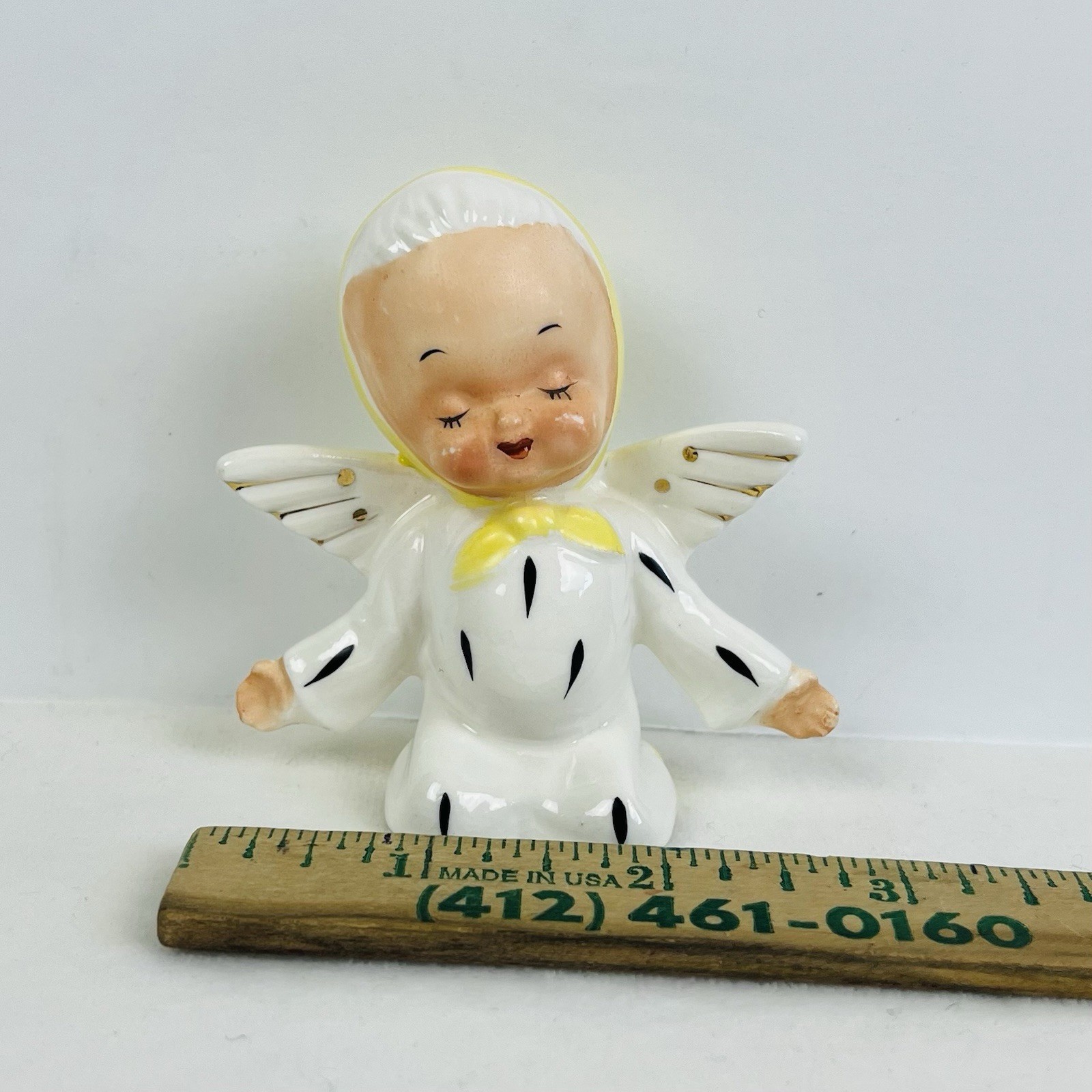 Rare~Vintage~Ucagco Japan Ceramic Figurines~Lot of 3~Babies~Angels with Wings