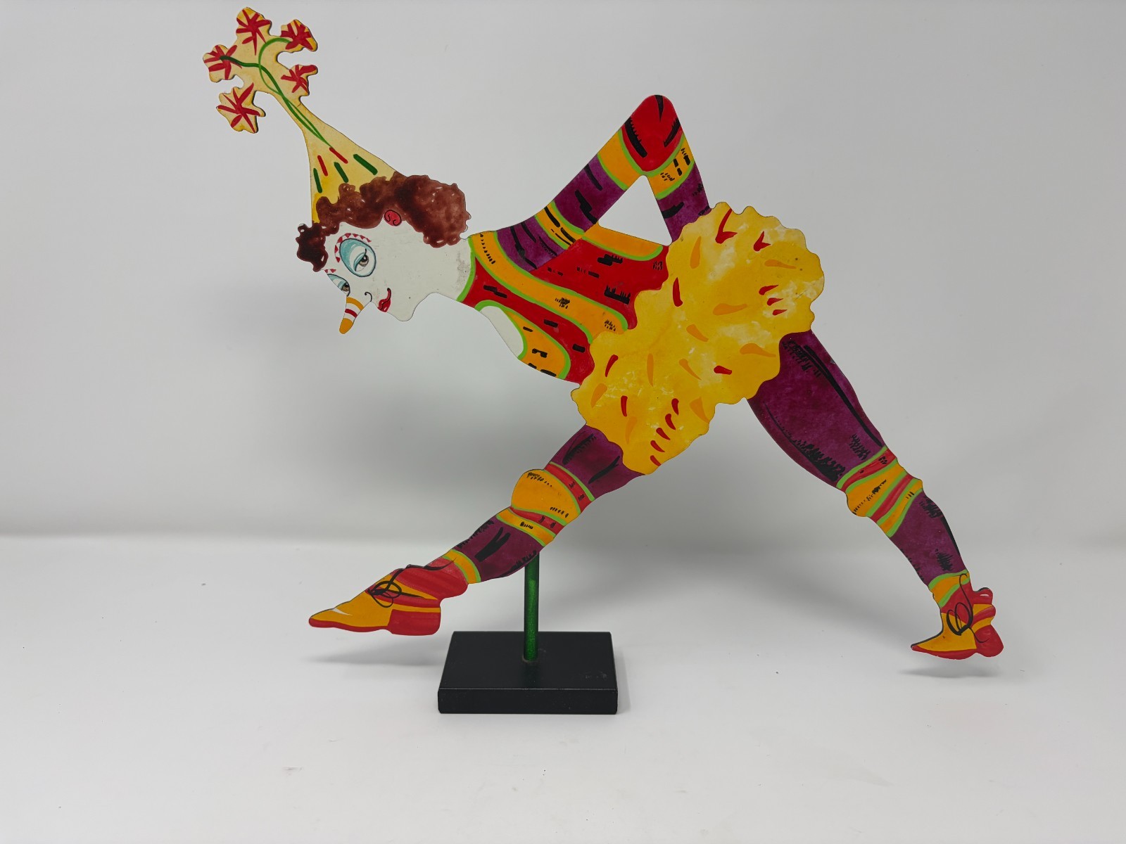Judie Bomberger LA NOUBA Cirque du Soleil GREEN BIRD Metal Art Statue (2001)