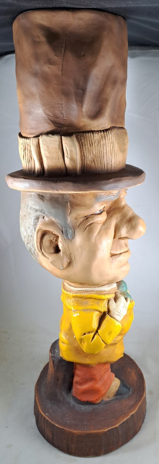 Vintage WC Fields Chalkware Statue, 17″, Great Airbrush on this one!