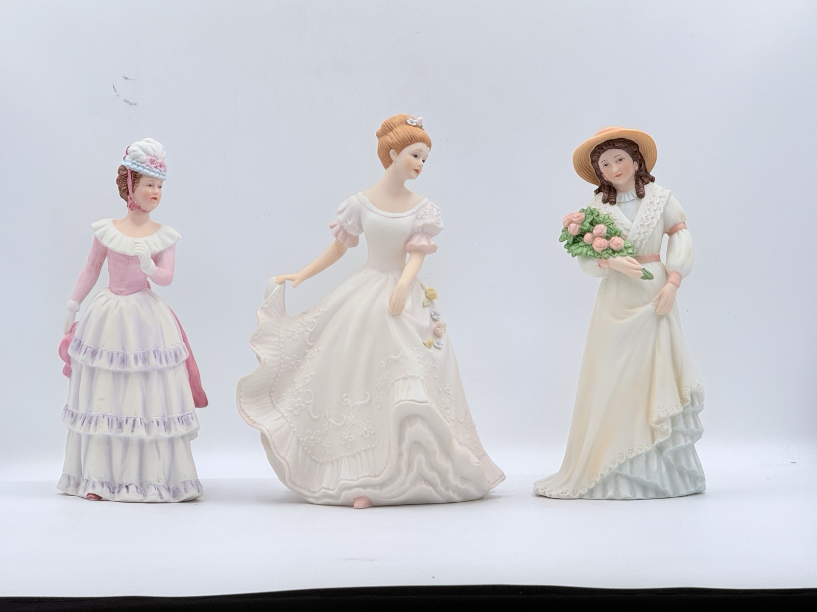 Homco Victorian 3 Vintage Lady Figurines