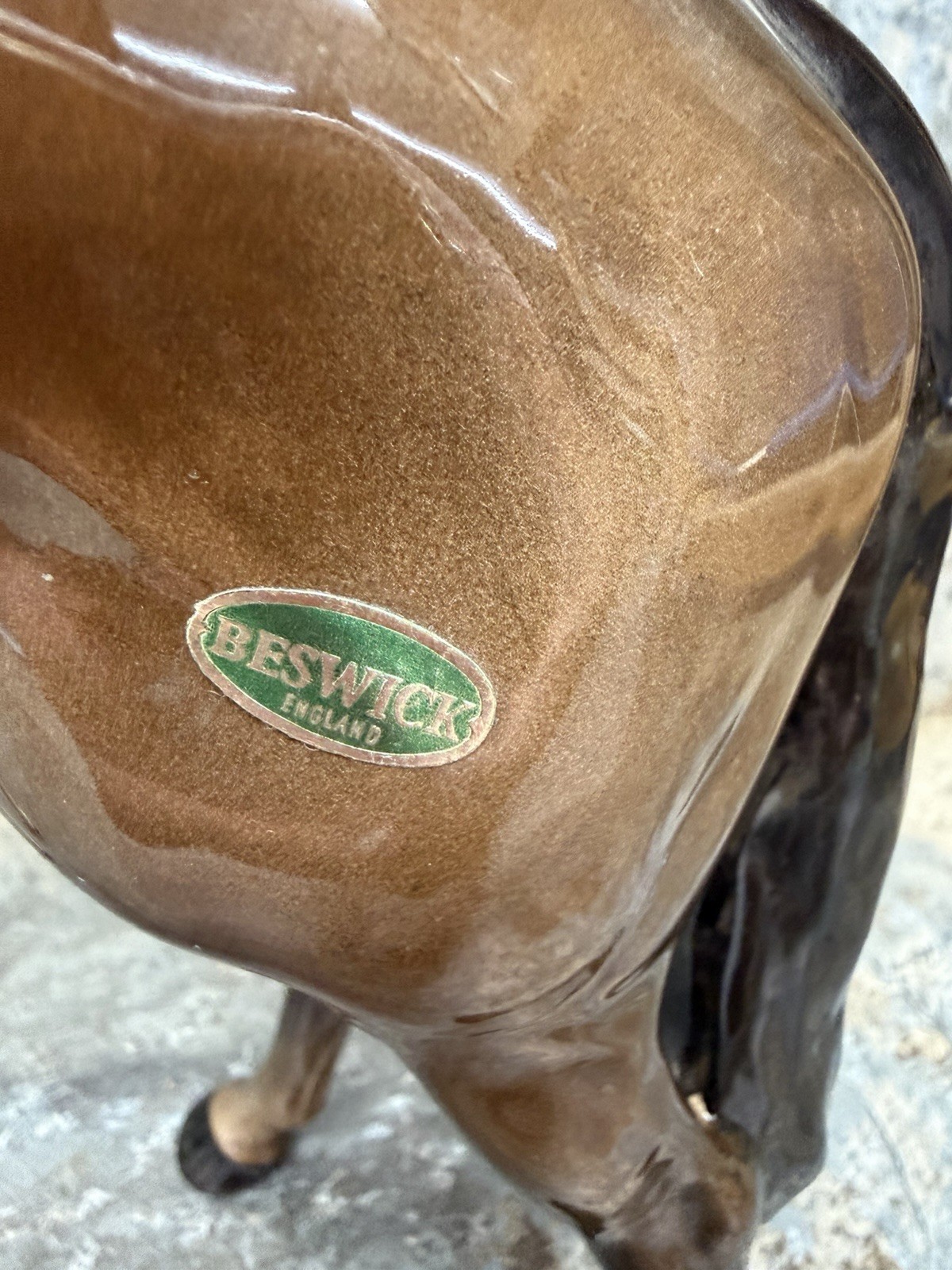 Beswick Porcelain Horse Figurine 11 Inches Tall x 13