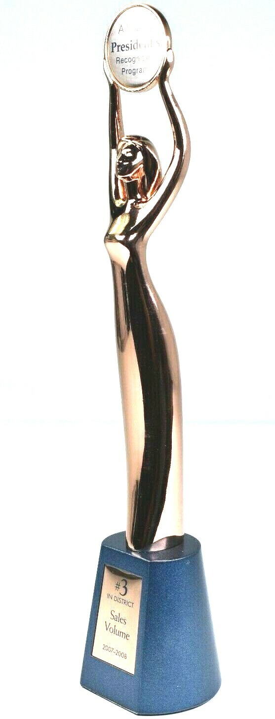 Avon President’s Sales Volume Figurine Metal Trophy #3 in district 2007 – 2008