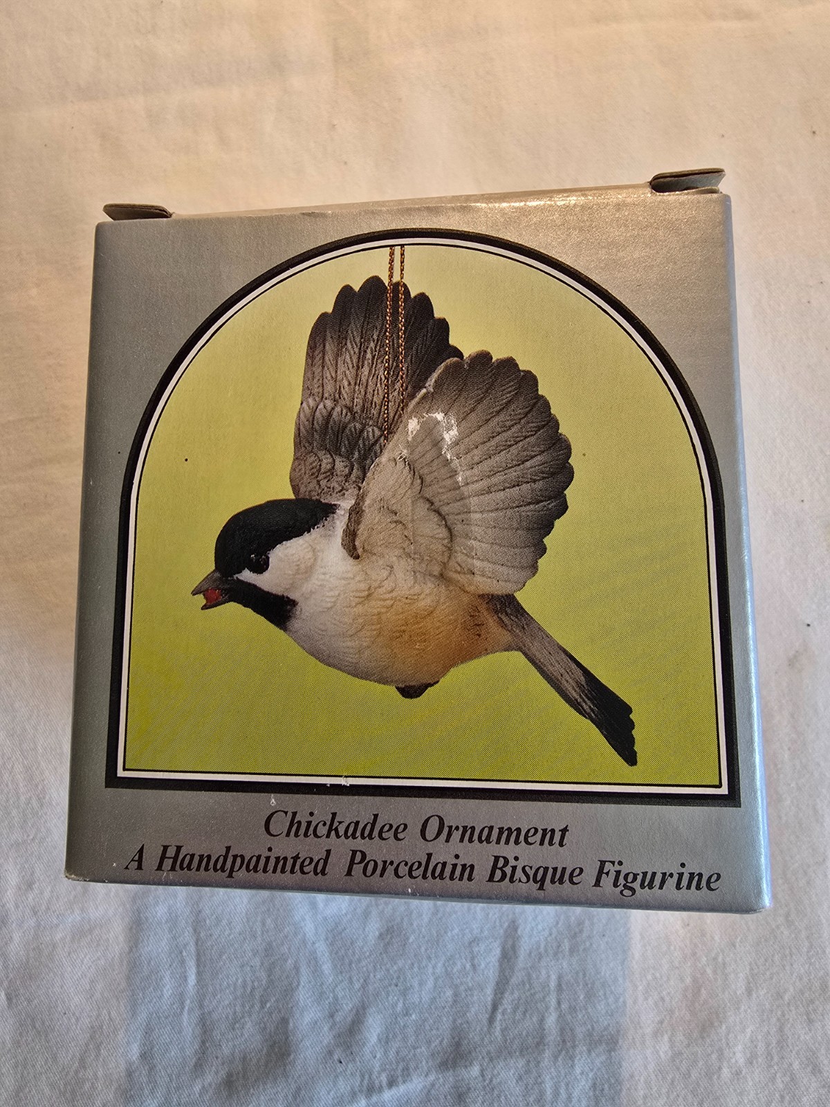 Vintage Andrea by Sadek Chickadee Bird Hanging Ornament Figurine Japan W/ Box