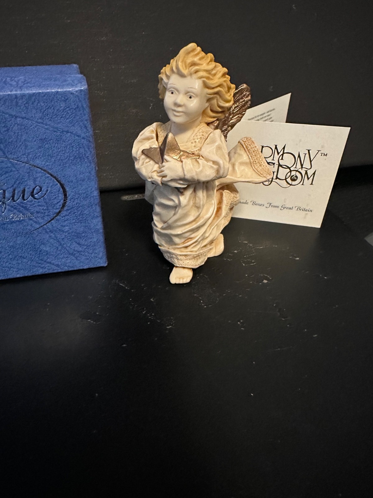 Harmony Kingdom Angelique “Celeste Angel” 1997 Trinket Box Figurine w/ Box ANCE