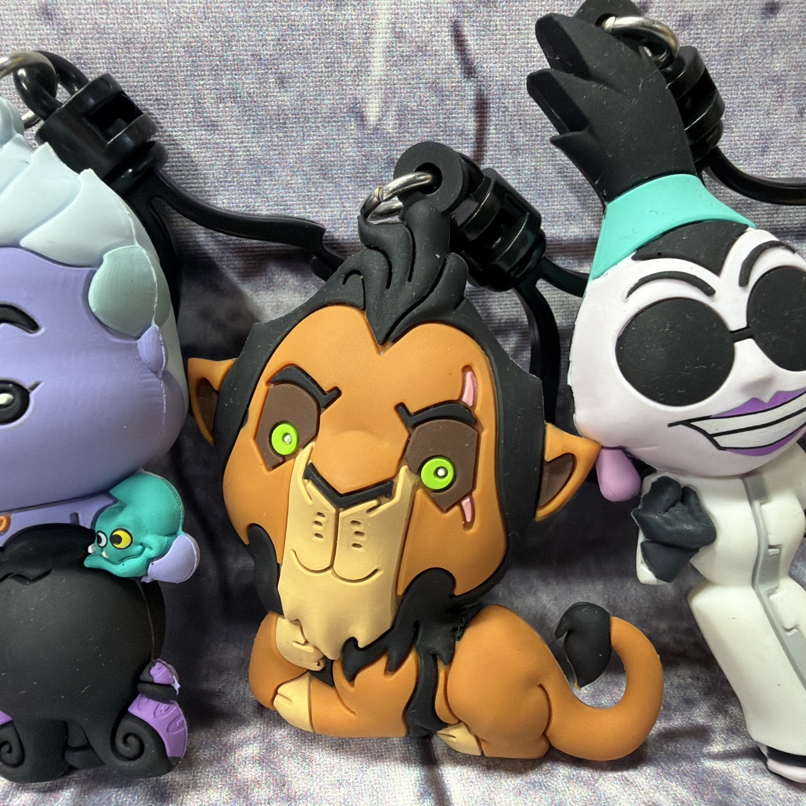 Lot Of 4 – Disney Villains Series 3 Figural Bag Clips Ursula,Scar,lady Eezma