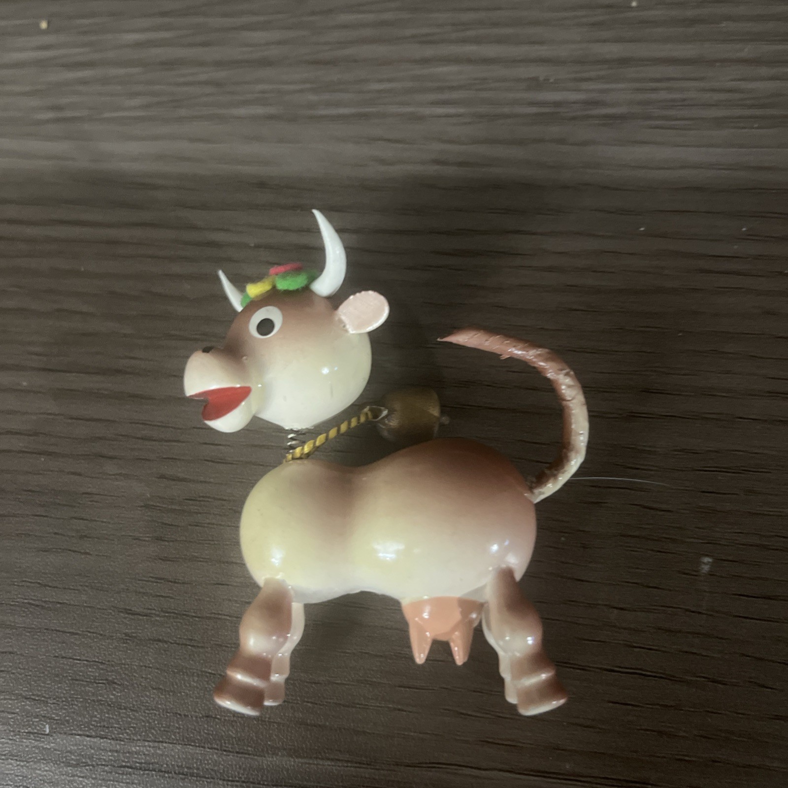 Goula Spain Bobblehead Figures Milking Cow Bear Drummer 1960s