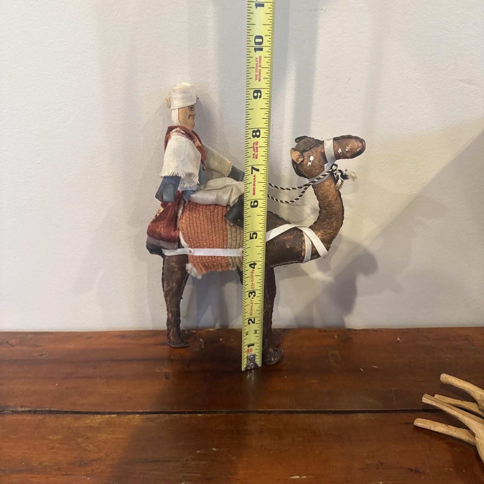 Vintage Handmade Leather Camel with Desert Rider
