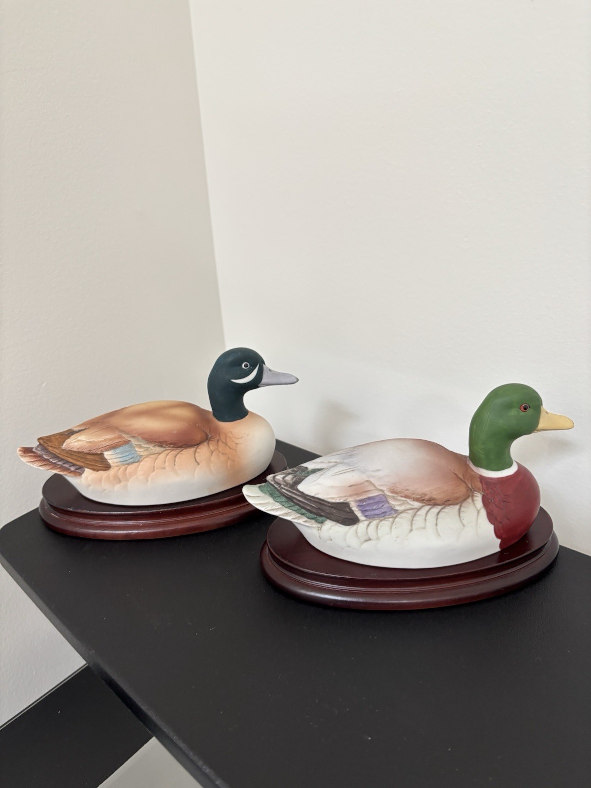 Andrea By Sadek, Vintage 1983 Mallard Duck Figurine Collectible 6735 With Stand.