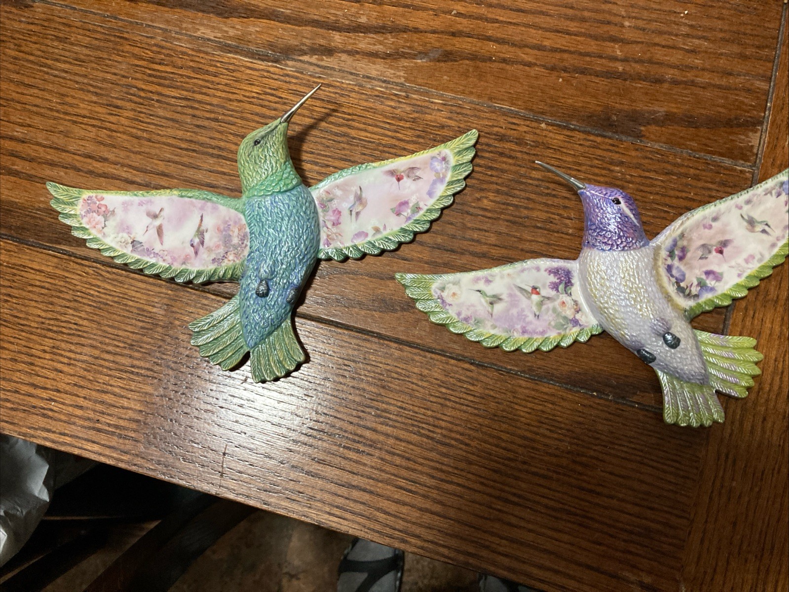 2 Bradford Exchange Wall Decor Fantasies In Flight Hummingbirds.