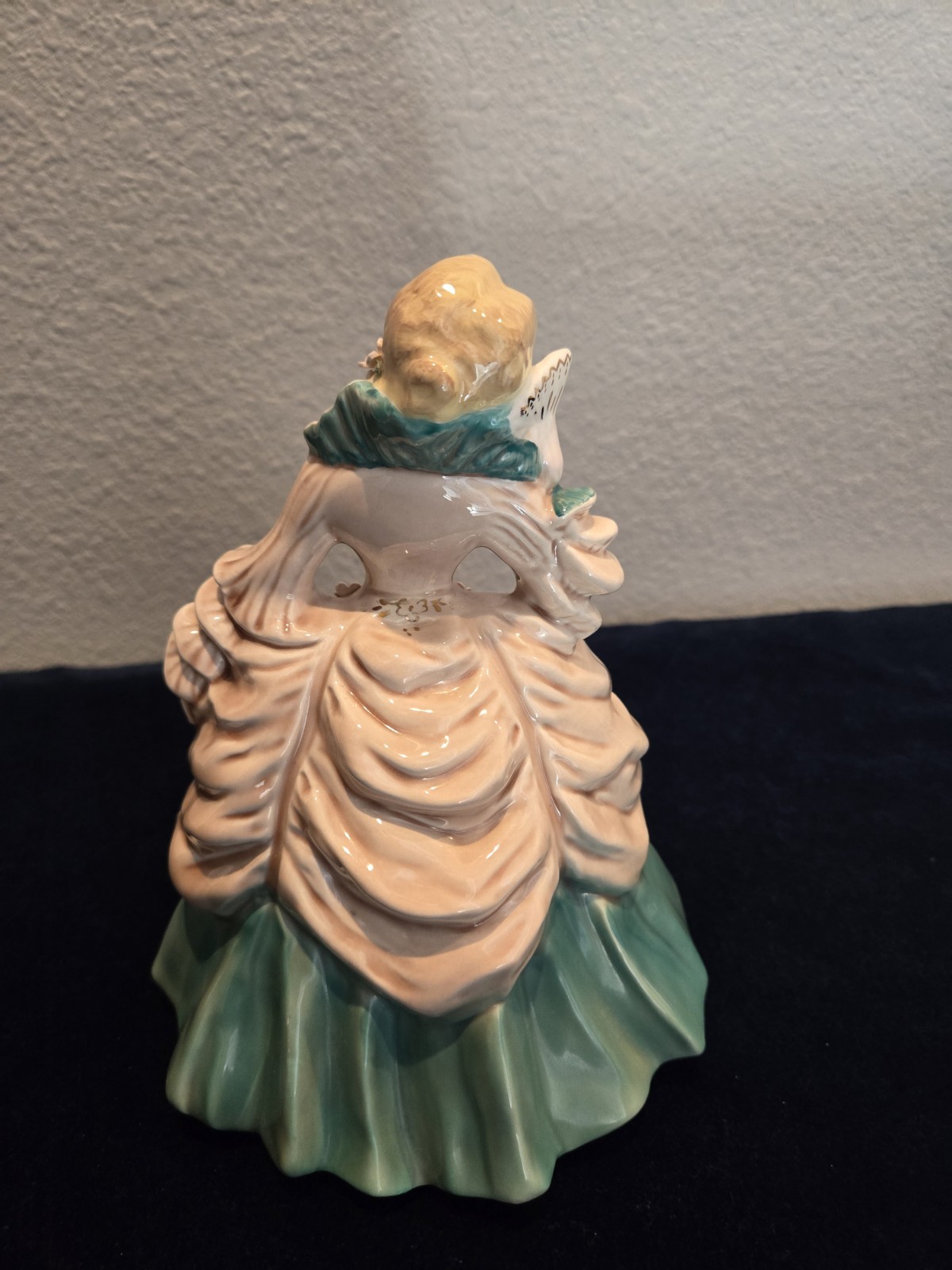 Vintage Original Amelia by Florence Ceramics 8″ tall Blonde Hair Green Dress