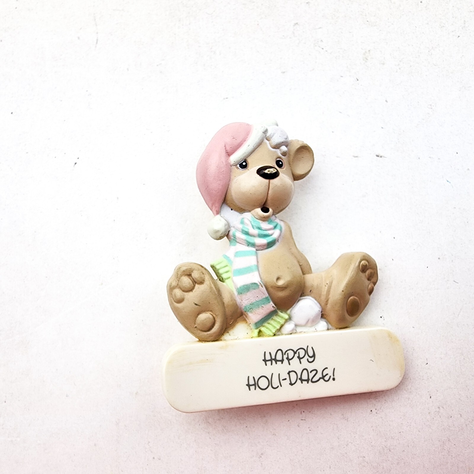 Christmas Lapel Pin Precious Moments HAPPY HOLID-DAZE 1989 Enesco