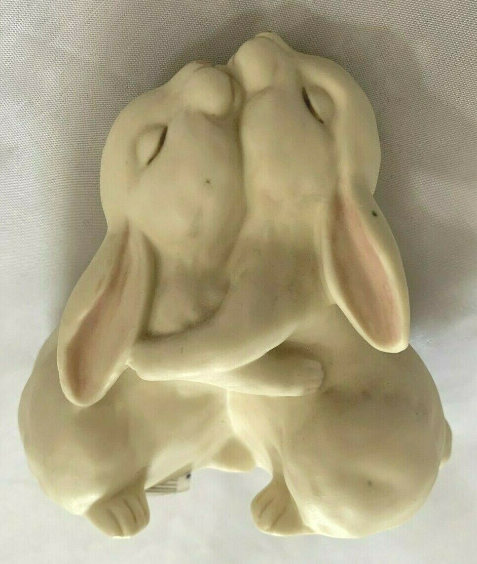 Off White 4″ Figurine Rabbit Pair – Love is Wonderful