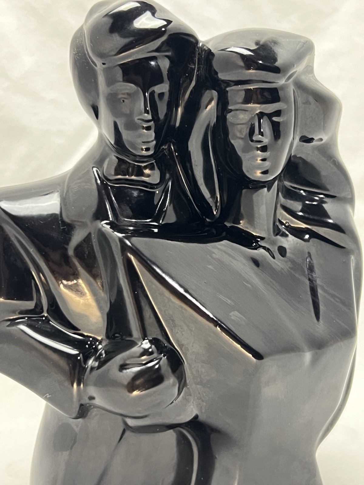 Postmodern Art Deco style couple. 80s glam.