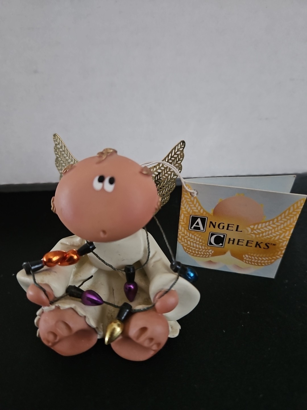 Angel Cheeks By Kirk’s Kritters Handpainted 2001 “Angel With Lights”