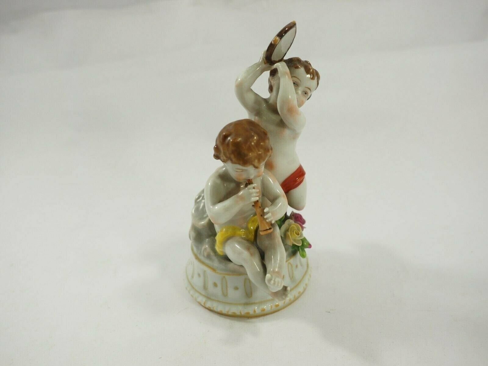 Adorable A.J.Uffrecht Porcelain figurine of two children playing Instruments