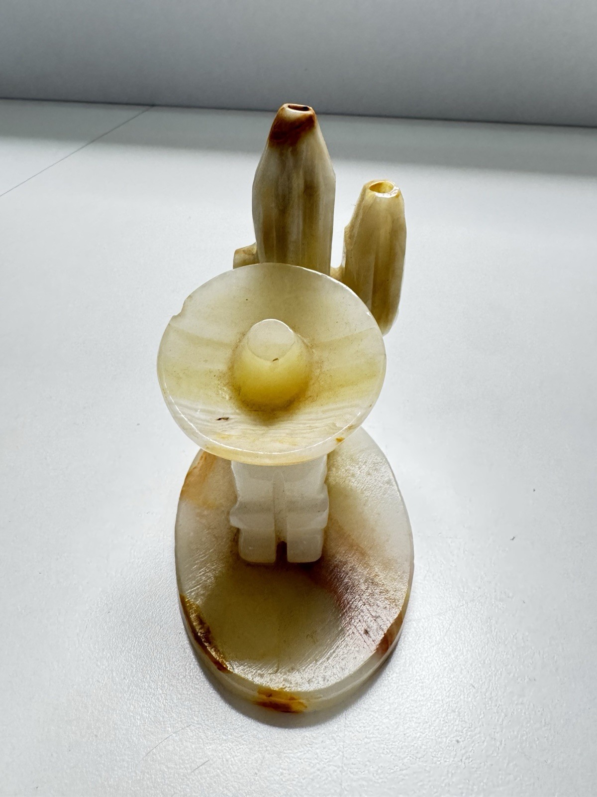 Onyx Hand Carved Sleeping Siesta Man Sombrero Collectible Paper Weight Vintage